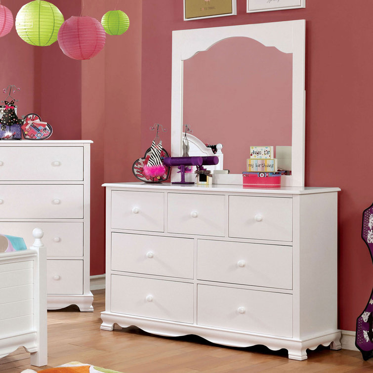 Kids white hotsell dresser with mirror